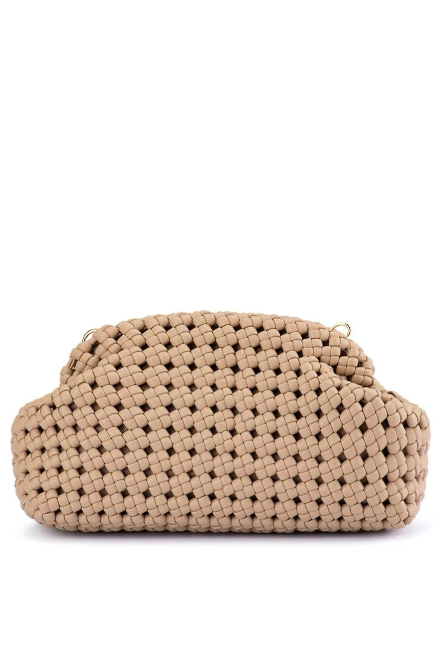 Everly Hand Woven Clutch - Natural