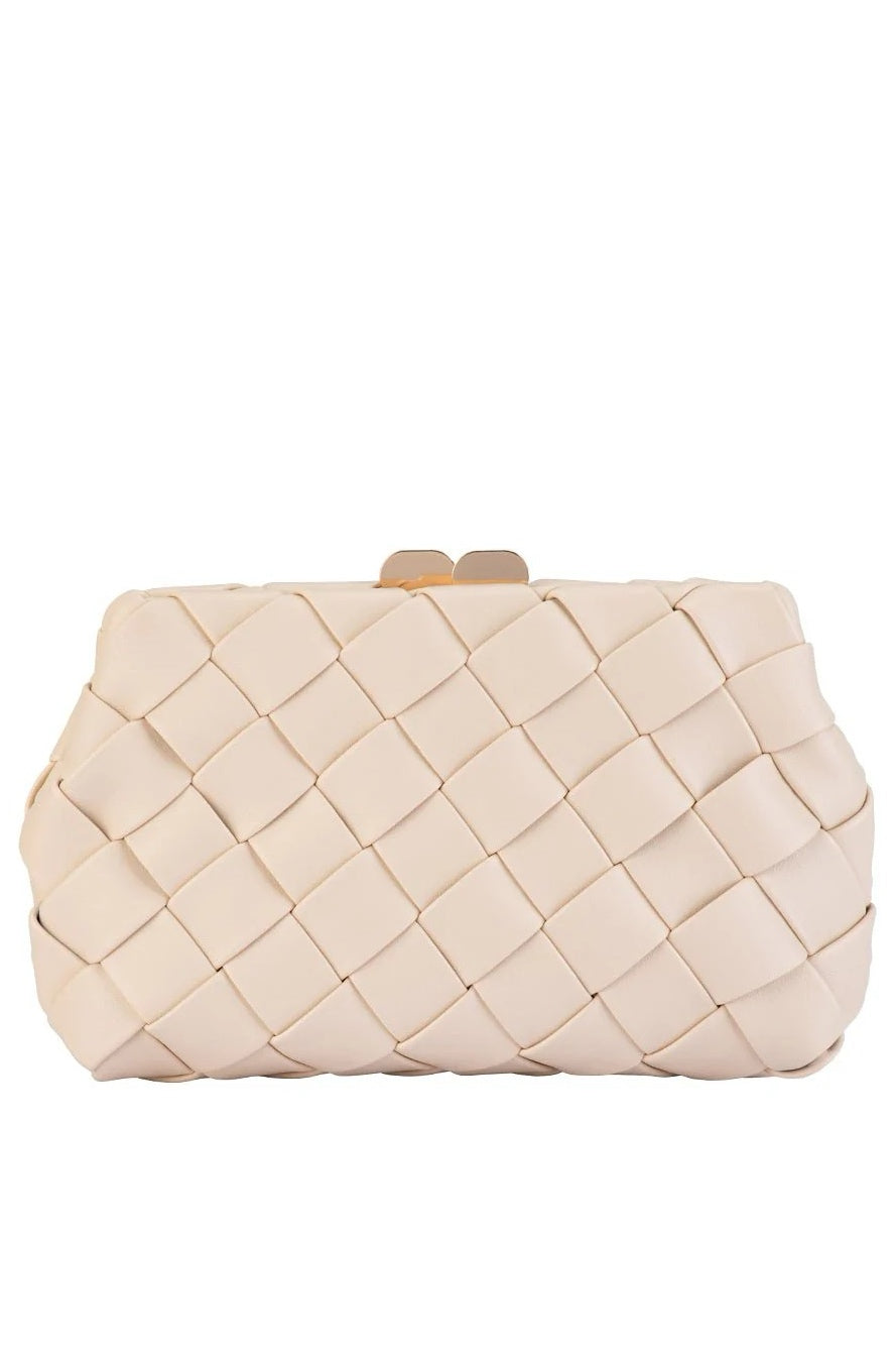 Quinn Woven Clutch - Natural